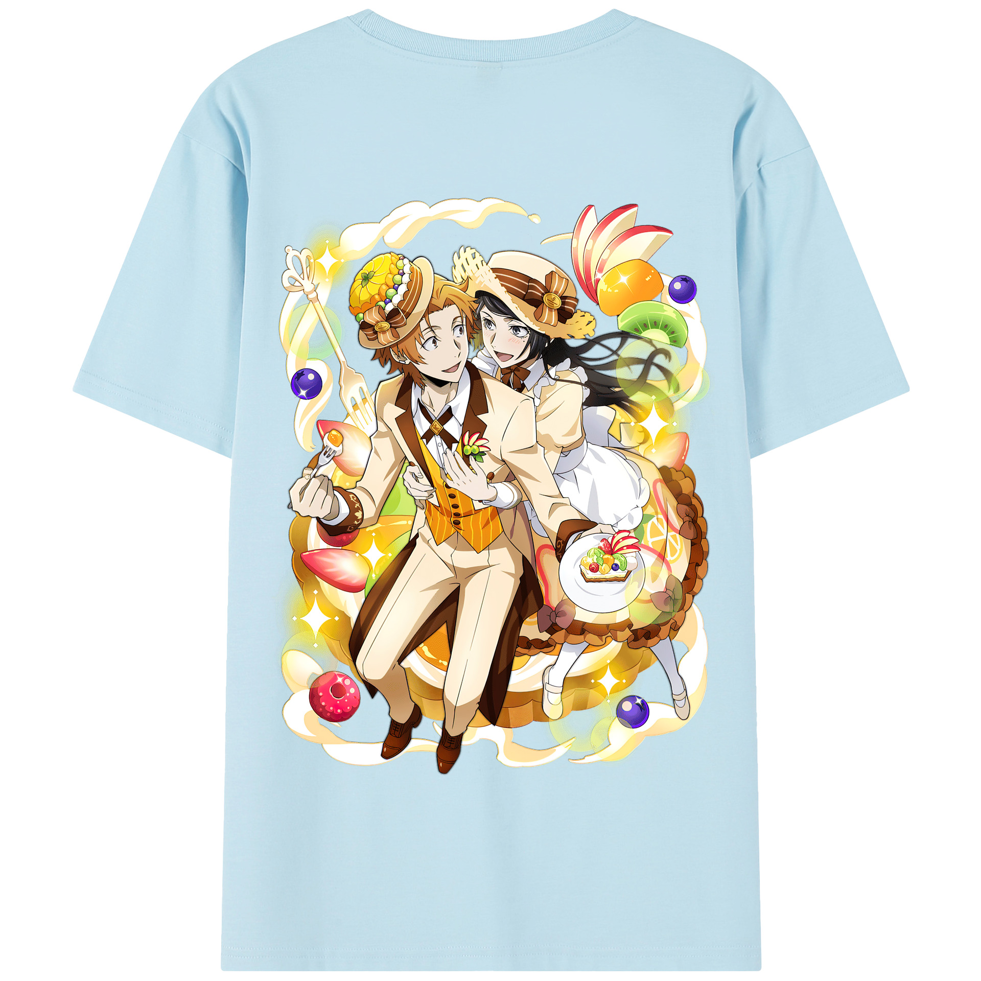 （画像用） 文豪ストレイドッグス Bungo Stray Dogs 綿100％半袖Tシャツ（背面プリント）